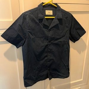 Folk navy blue button down shirt